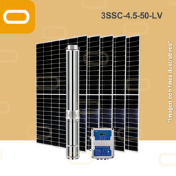 [Sis-24-100-LV-3SSC-4.5-50-48-400-PM380WHC] Sistema Bomba Solar Sumergible 3SSC-4.5-50-LV-380WHC