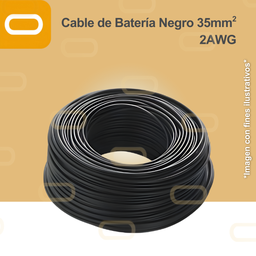 [Cable Bat Negro35mm²] Cable de Batería Negro 35mm² / 2AWG
