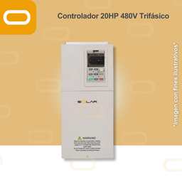 [SU100D-T3-015G/018P] Controlador Solar para bomba de 20HP de voltaje 480V Trifásico