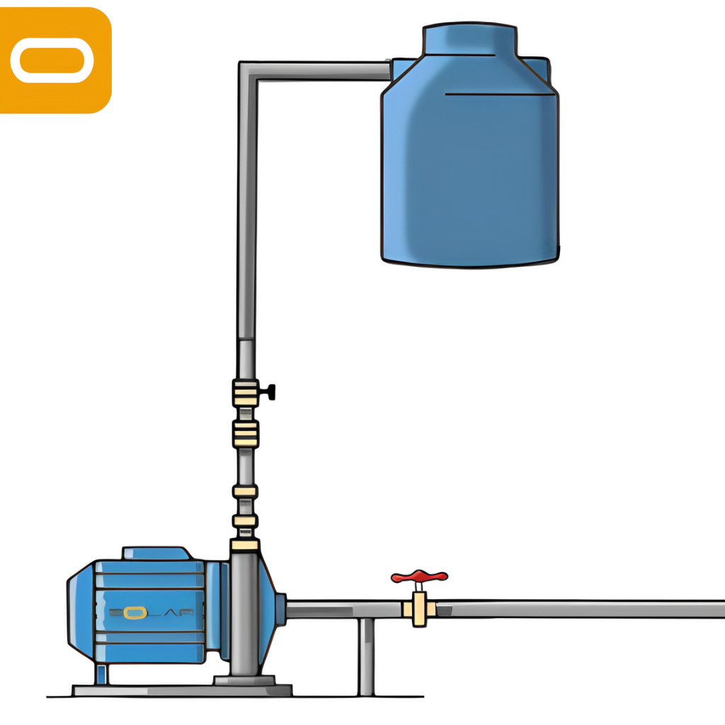 Diagrama de instalación  Sistema Bomba Solar Periferica SQB-2-25-24-LV-615W