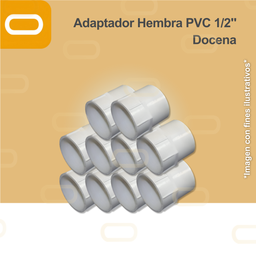 [Adaptador-H-PVC-1/2-Docena] Adaptador Hembra PVC 1/2" Docena