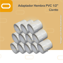 [Adaptador-H-PVC-1/2-Ciento] Adaptador Hembra PVC 1/2" Ciento