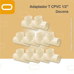[Adaptador-T-CPVC-1/2-Docena] Adaptador T CPVC 1/2" Docena