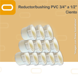 [Reductor-PVC-3/4-1/2-Ciento] Reductor/bushing PVC 3/4" a 1/2" - Ciento