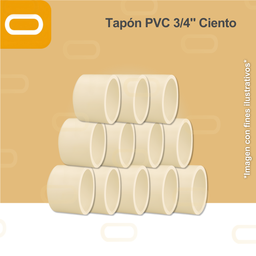 [Tapón-14168-CPVC-3/4"-Ciento] Tapón CPVC 3/4" - Ciento