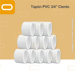 [Tapón-14149-PVC-3/4"-Ciento] Tapón PVC 3/4" - Ciento
