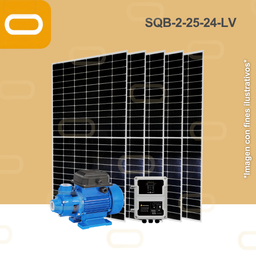 [Sis-25-320-LV-SQB-2-25-24-210-LV-PM650W] Sistema Bomba Solar Periferica SQB-2-25-24-LV-650W