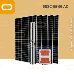 [Sis-19-208-6SSC-95-66-7500-750-PM650W] Sistema Bomba Solar Sumergible 6SSC-95-66-AD-650W