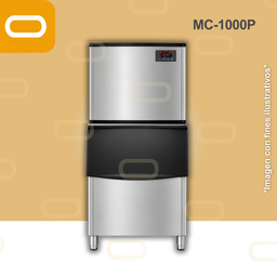 [Icemaker-MC-1000P] Máquina de hacer hielo Comercial - MC1000P - (401 a 802 Lbs/24 hrs)