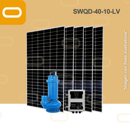[Sis-23-210-LV-SWQD-40-10-110-1100-LV-PM650W] Sistema Bomba Solar Sumergible de caudal SWQD-40-10-LV-650W