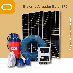 [Sis-25-410-AIR-SA20-5-24-370-PM650W] Sistema Aireador Solar para Piscicultura Jet 24V-370W