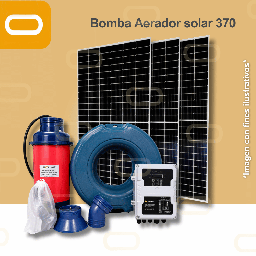 [Sis-25-410-AIR-SA20-5-24-370-PM650W] Sistema Aireador Solar para Piscicultura Jet 24V-370W