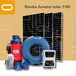 [Sis-25-412-AIR-SA32-7-110-1100-PM650W] Sistema Aireador Solar para Piscicultura Jet 110V-1100W