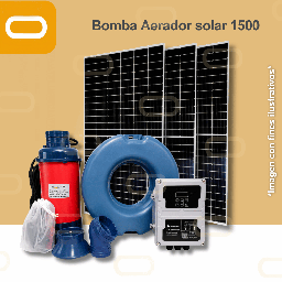 [Sis-25-413-AIR-SA43-7-110-1500-PM650W] Sistema Aireador Solar para Piscicultura Jet 110V-1500W