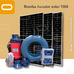 [Sis-25-414-AIR-SA43-7-180-1500-PM650W] Sistema Aireador Solar para Piscicultura Jet 180V-1500W