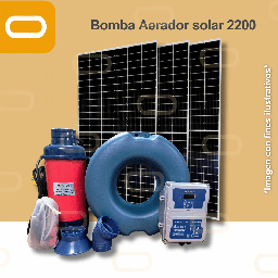 [Sis-25-415-AIR-SA60-5-280-2200-PM650W] Sistema Aireador Solar para Piscicultura Jet 280V-2200W