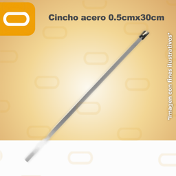[Cincho-acero-0.5x30-inox] Cincho de acero inoxidable 0.5cmx30cm